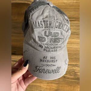Gray Distressed Disneys Haunted Mansion Cap